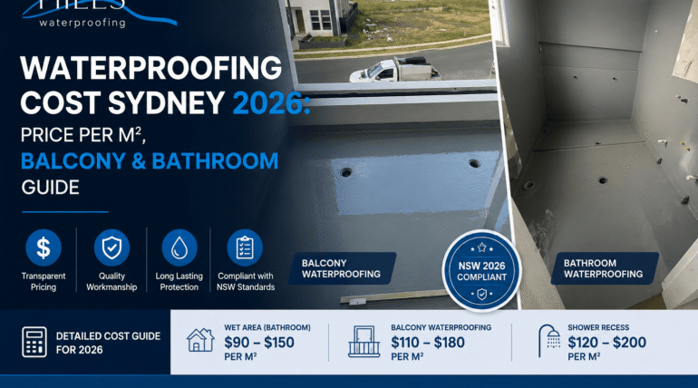 Waterproofing Cost Sydney 2026: Price Per m², Balcony & Bathroom Guide