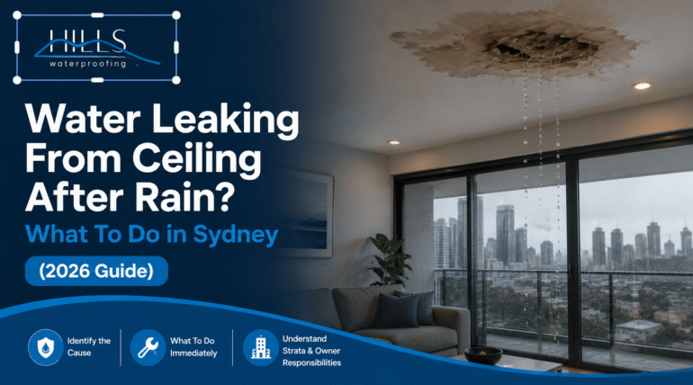 Water Leaking From Ceiling After Rain? What To Do in Sydney (2026 Guide)