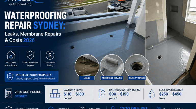Waterproofing Repair Sydney | Leaks, Membrane Repairs & Costs 2026