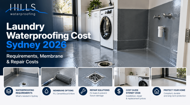 How much does laundry waterproofing cost in Sydney? Learn what affects membrane and repair costs, NSW waterproofing requirements, common failures and when to call a waterproofer.
